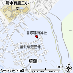 首塚稲荷神社周辺の地図