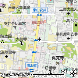京あるき清水高台寺店周辺の地図