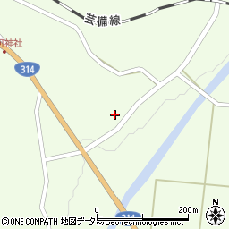 広島県庄原市東城町小奴可1195周辺の地図