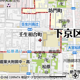 京都府京都市中京区壬生相合町8-2周辺の地図