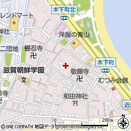 滋賀県大津市木下町12-18周辺の地図