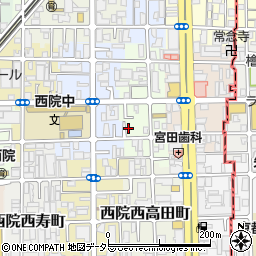 京都府京都市右京区西院西平町3周辺の地図
