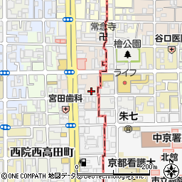 京都府京都市右京区西院平町34-5周辺の地図