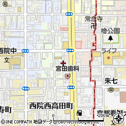京都府京都市右京区西院平町3周辺の地図