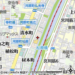 京都府京都市下京区美濃屋町周辺の地図