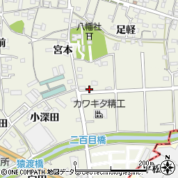 愛知県知立市牛田町一ノ割周辺の地図