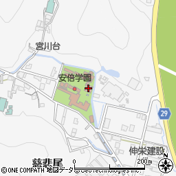 安倍学園　安倍寮周辺の地図