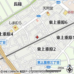 愛知県知立市東上重原周辺の地図