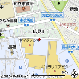 愛知県知立市長篠町八ツ田道周辺の地図