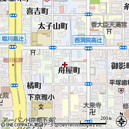 京都府京都市下京区舟屋町周辺の地図