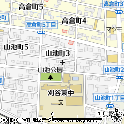 愛知県刈谷市山池町3丁目308周辺の地図