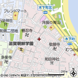 滋賀県大津市木下町12-1周辺の地図