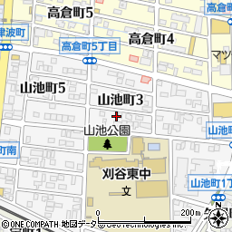 愛知県刈谷市山池町3丁目305周辺の地図