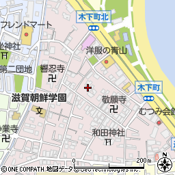 滋賀県大津市木下町12-25周辺の地図