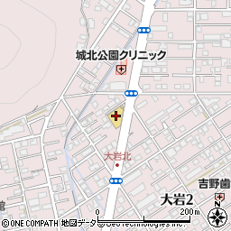 ダイソー静岡大岩店周辺の地図