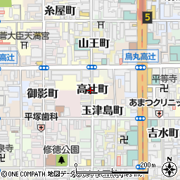 京都府京都市下京区高辻町周辺の地図