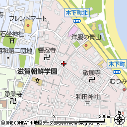 滋賀県大津市木下町13-14周辺の地図