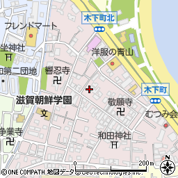 滋賀県大津市木下町12-26周辺の地図