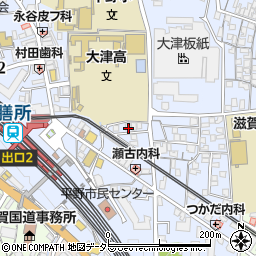 滋賀県大津市馬場3丁目4周辺の地図