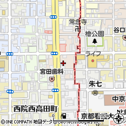 京都府京都市右京区西院平町32周辺の地図