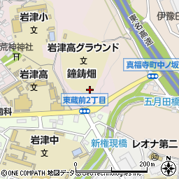 愛知県岡崎市東蔵前町（鐘鋳畑）周辺の地図