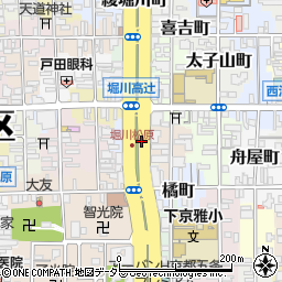 京都府京都市下京区五軒町周辺の地図