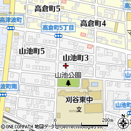 愛知県刈谷市山池町3丁目302周辺の地図