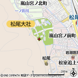 京都府京都市西京区嵐山宮町周辺の地図