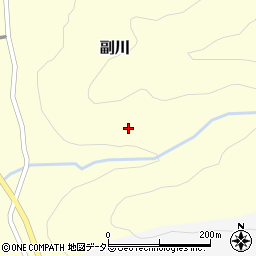 愛知県新城市副川三角周辺の地図