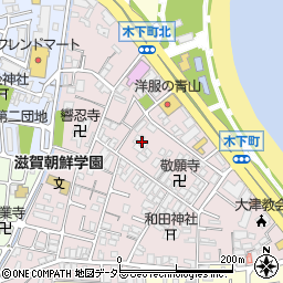 滋賀県大津市木下町12周辺の地図