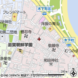 滋賀県大津市木下町12-2周辺の地図