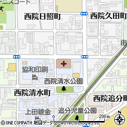 日本郵便右京郵便局周辺の地図