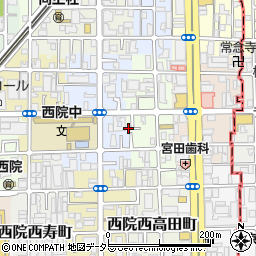 京都府京都市右京区西院西平町6-14周辺の地図