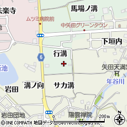 京都府亀岡市中矢田町行溝5周辺の地図
