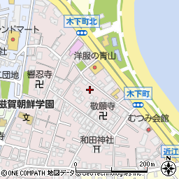 滋賀県大津市木下町12-16周辺の地図