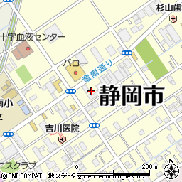 静岡県静岡市葵区竜南周辺の地図