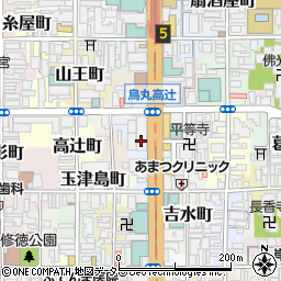 京都府京都市下京区薬師前町周辺の地図