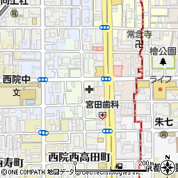 京都府京都市右京区西院西平町23周辺の地図