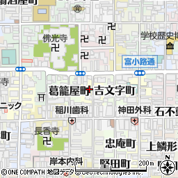 京都府京都市下京区夕顔町周辺の地図
