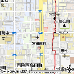 京都府京都市右京区西院平町4周辺の地図