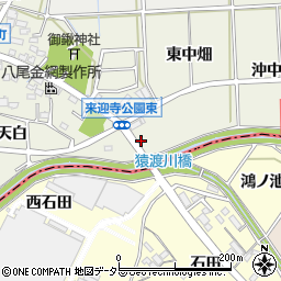 愛知県知立市来迎寺町（下り戸）周辺の地図