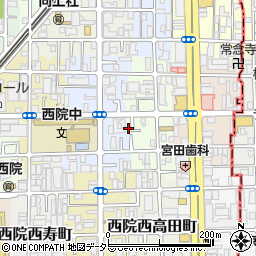 京都府京都市右京区西院西平町6-13周辺の地図