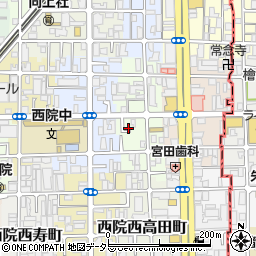 京都府京都市右京区西院西平町6-23周辺の地図