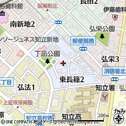 愛知県知立市東長篠周辺の地図