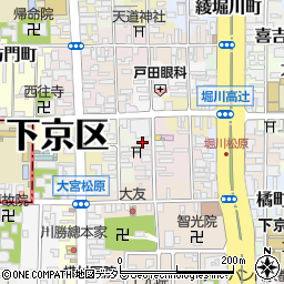 京都府京都市下京区高辻猪熊町周辺の地図