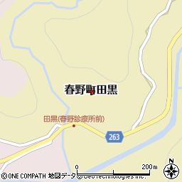静岡県浜松市天竜区春野町田黒周辺の地図