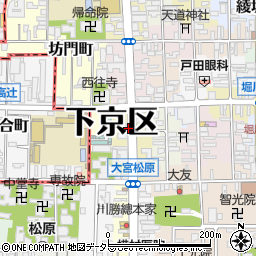 京都府京都市下京区高辻大宮町周辺の地図