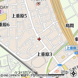愛知県知立市上重原周辺の地図