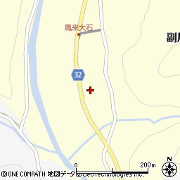 愛知県新城市副川大貝津周辺の地図