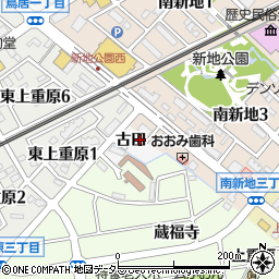 愛知県知立市新地町周辺の地図